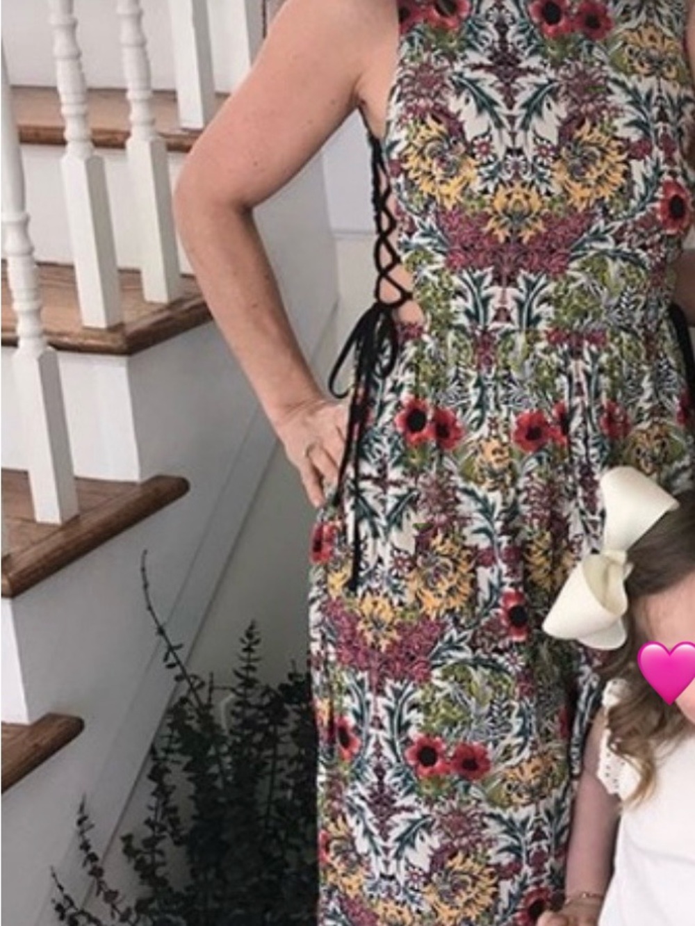 Top shop floral midi side tie Sz 6 - Picture 2 of 4